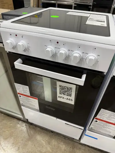 APX-A6S — Danby DER20V1W Electric Range, White, front — Columbia